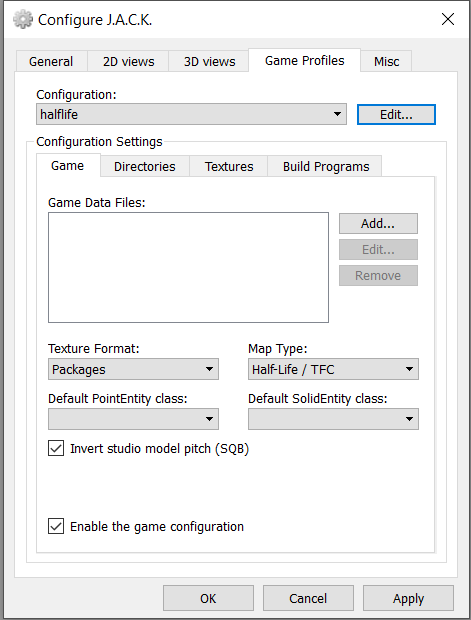 Ta « Game Config » a été créée !