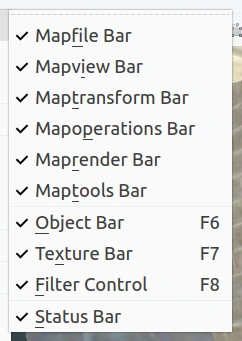Vérifie que tout est coché dans « Screen Elements ».