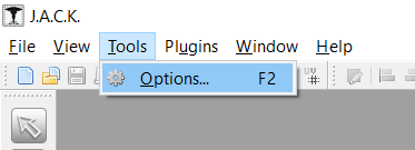 Tools > Options