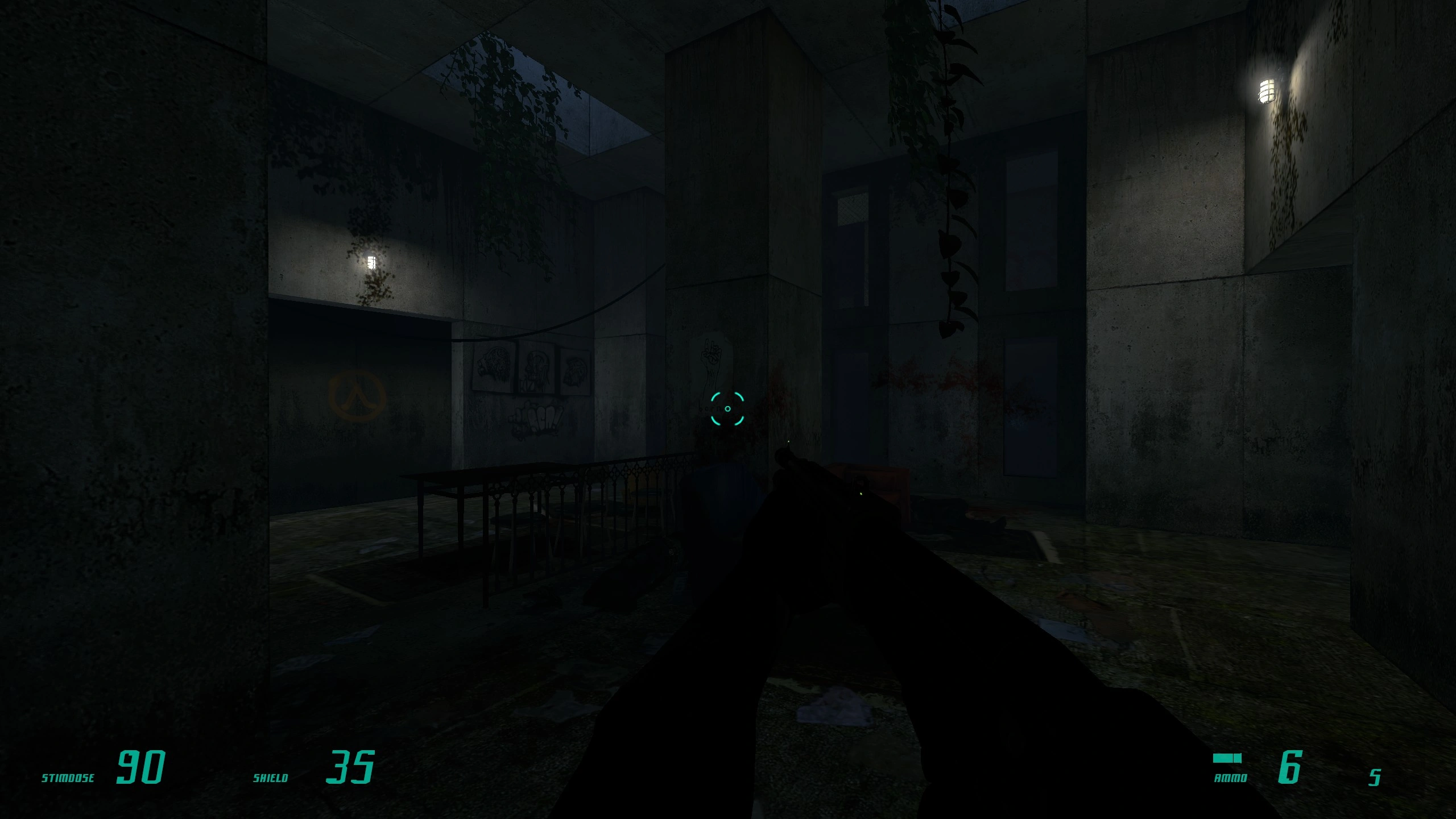 Avancée de souterrain glauque.